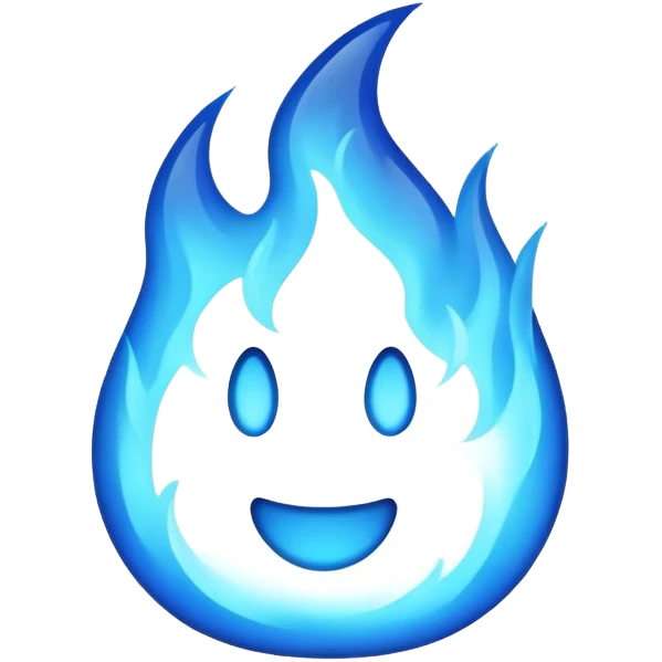 blue fire emoji