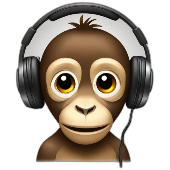 monkey with headphones emoji