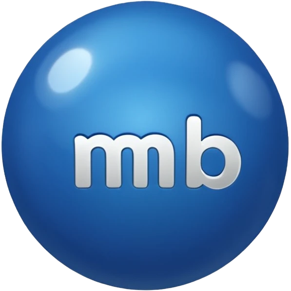 Blue ball (MB) written on it. emoji