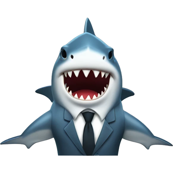 shark at a podium emoji
