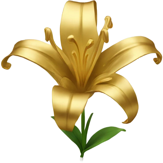 Gold Lilly flower emoji