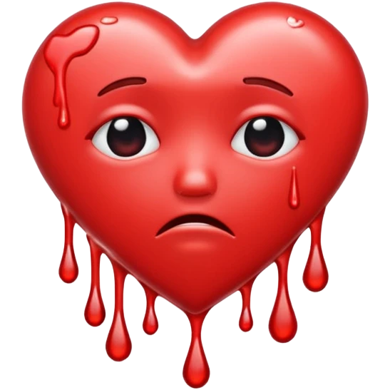 Crying love heart  emoji