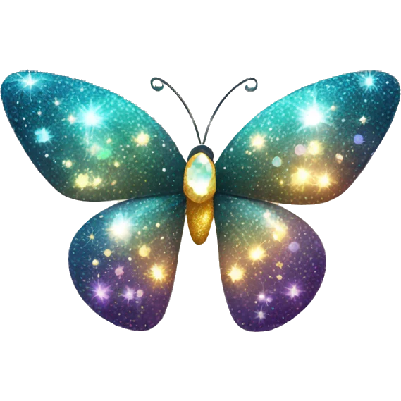 Shiny Glittery Starry Gemstone Butterfly emoji