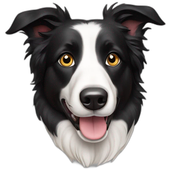 Chien border collie emoji