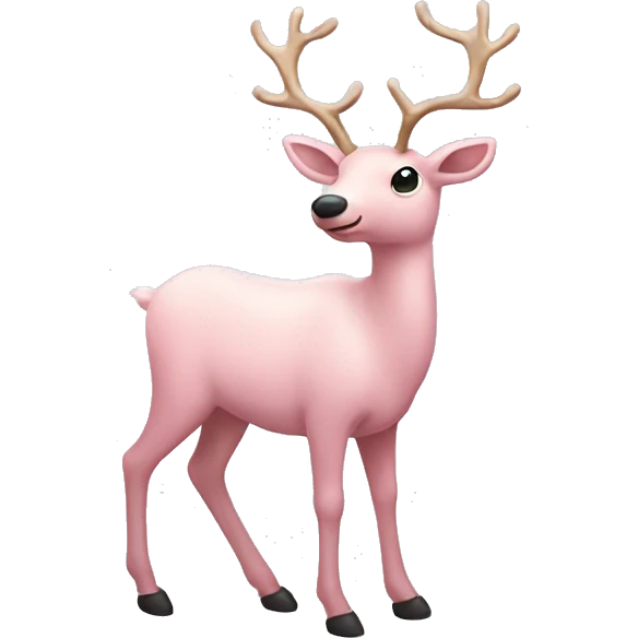 Light pink reindeer  emoji