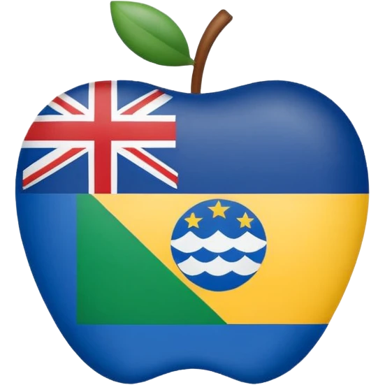 bandeira dos Açores, estilo emoji Apple, com cores vivas, formato quadrado, sem texto emoji