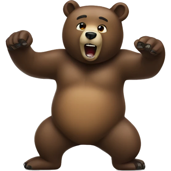 Bear twerking emoji