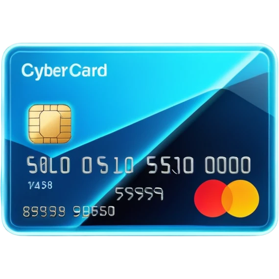 Neon cyber credit card emoji