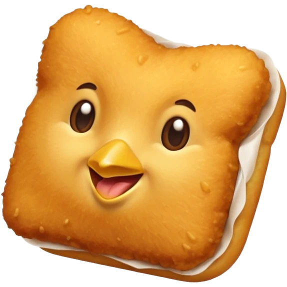 Chicken Nugget food emoji without a face emoji