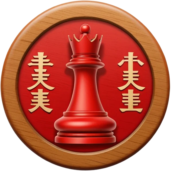 Xiangqi chinese chess circle piece, generals piece emoji