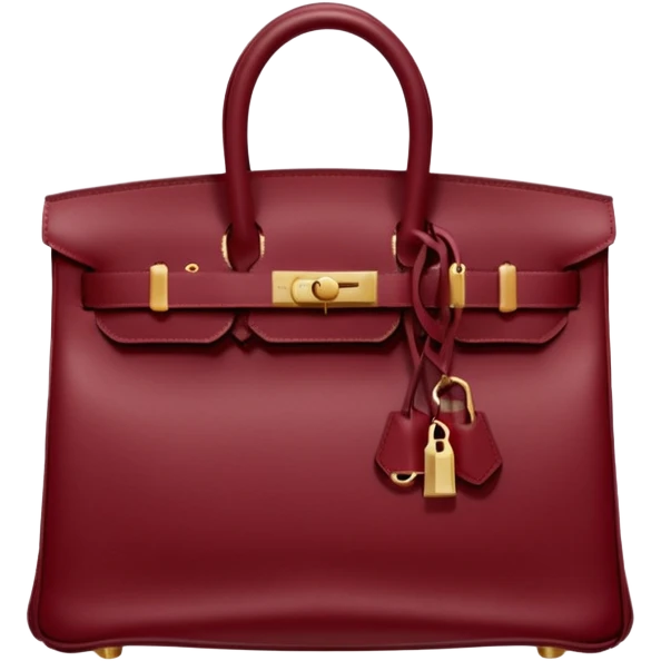 Wine red coloured birkin emoji