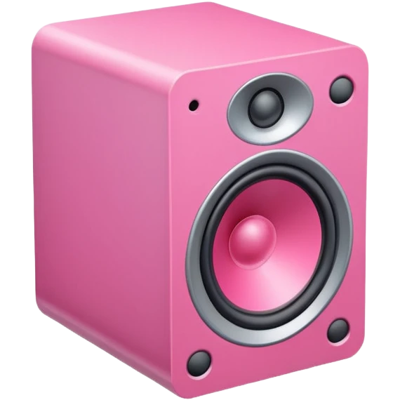 mac os icon pink audio speaker isometric emoji