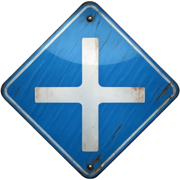a blue road sign "blessed" emoji