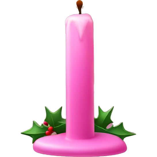 pink candle christmas emoji