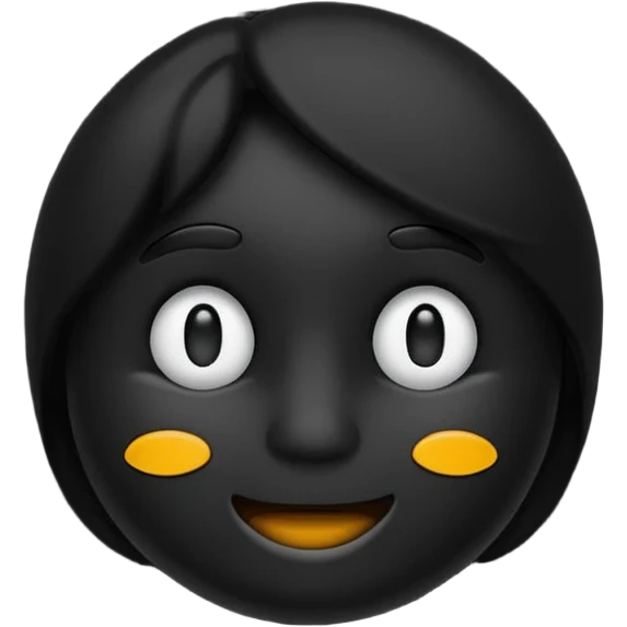 Import from pc emoj in black colour emoji