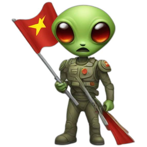communist-alien-with-flag emoji