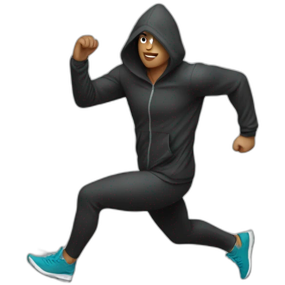 hooded runner  emoji