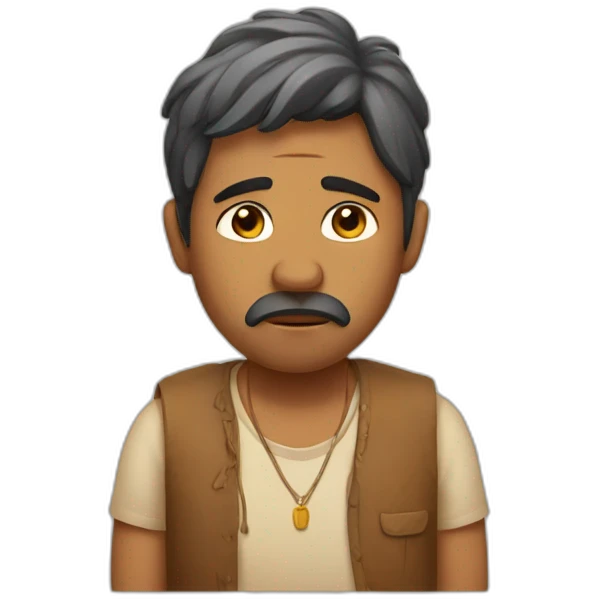 Sad Indian man  emoji