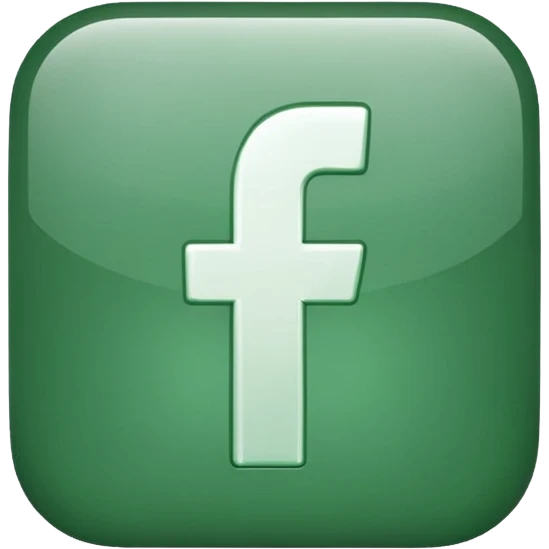 Jade style rounded square Facebook icon button emoji