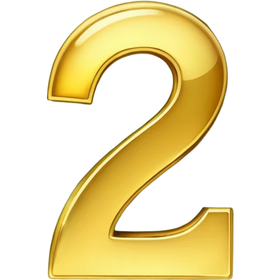 number four in golden and green shadows emoji