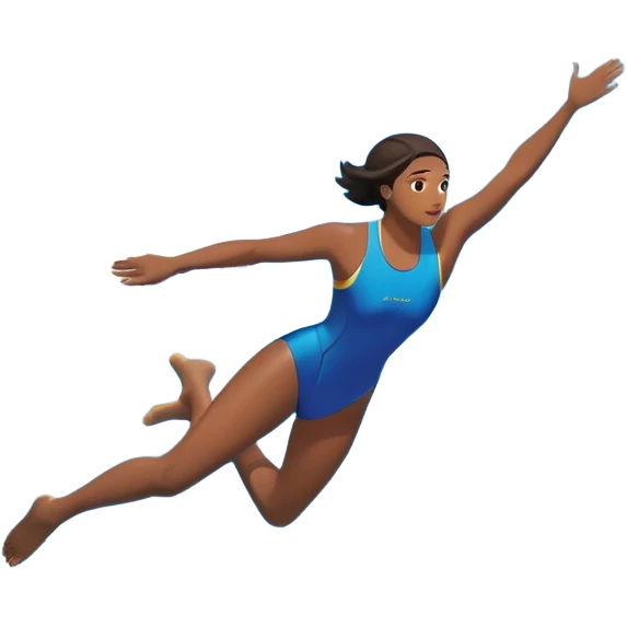 A determined, inexperienced person leaps into a pool named “Confidence,” surrounded by skilled divers already in motion. Their form isn’t perfect, but their focus is unshakable. Eyes forward, body strong, they dive in with purpose—driven not by mastery, but by the will to grow. pool,determination. emoji