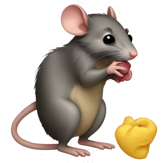 Ratón con beso  emoji