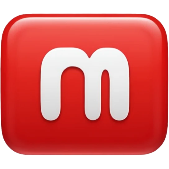 Make a  rounded rectangular red shape with an letter IM inside it emoji