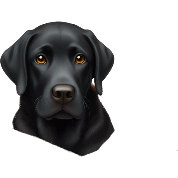 Black Labrador in cozy autumn blanket emoji