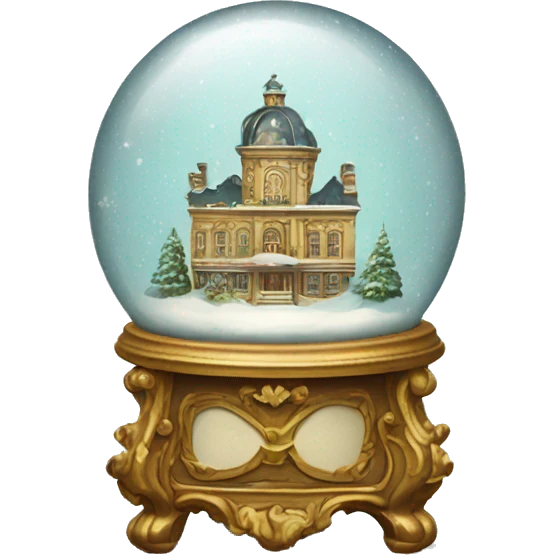 vintage rococo snow globe emoji