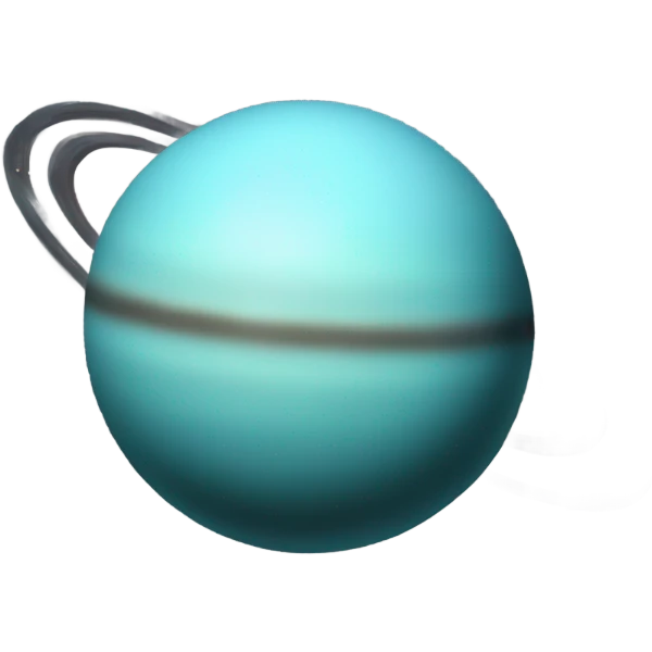 uranus planet with smal rings emoji
