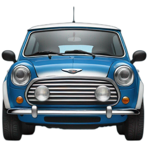 Mini Cooper blue emoji