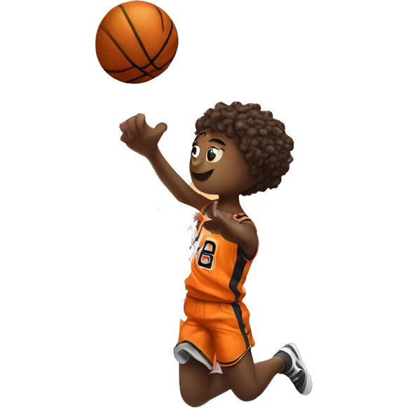 person dunking basketball into hoop with backboard emoji