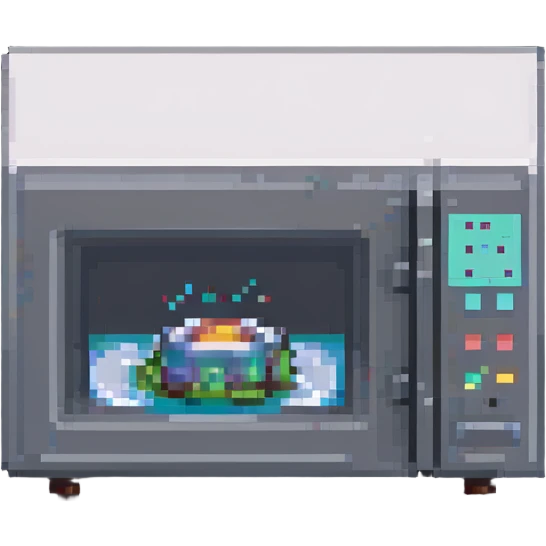 a microwave, pixel art style emoji