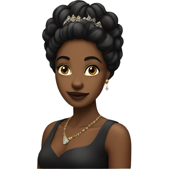 Pretty black queen emoji