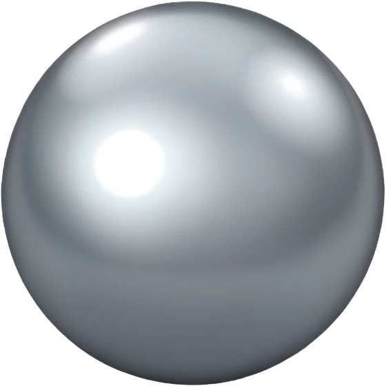 silver smooth chrome ball emoji