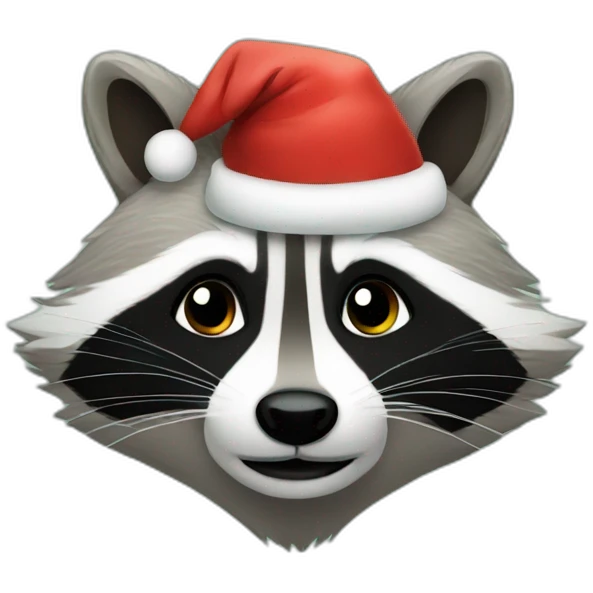 Racoon Christmas emoji