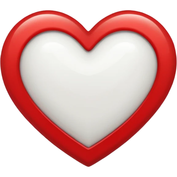 white and red heart emoji