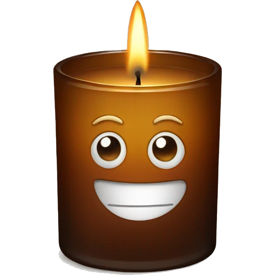 candle in brown glass emoji