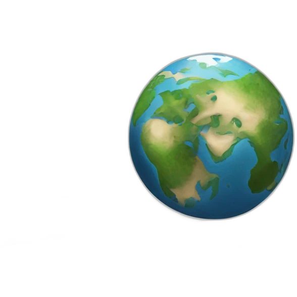 hand holding planet earth emoji