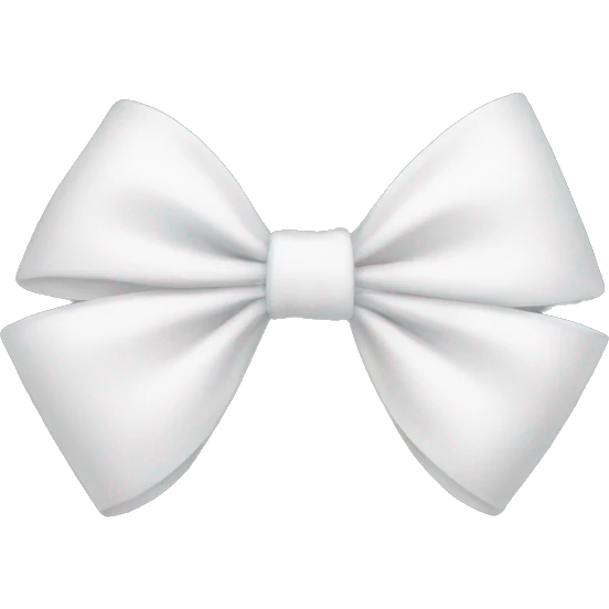 White bow  emoji