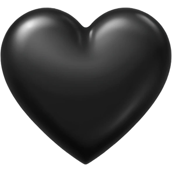 painted BLACK heart emoji
