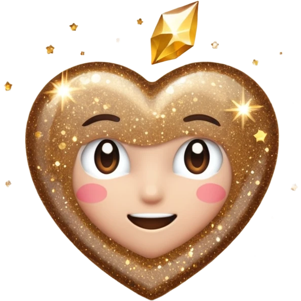 glitter cheap brown emoji