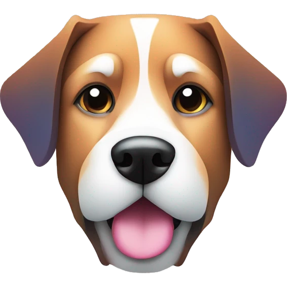 Vector art of dog made of vector gradient shapes abstract shapes vector art emoji