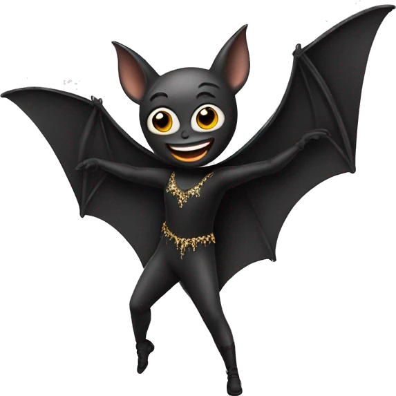 Bat with dancer emoji