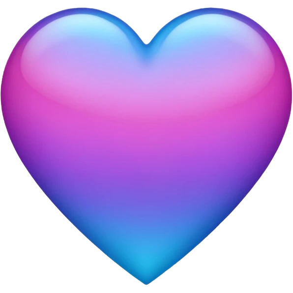 Fade from blue to purple heart emoji emoji