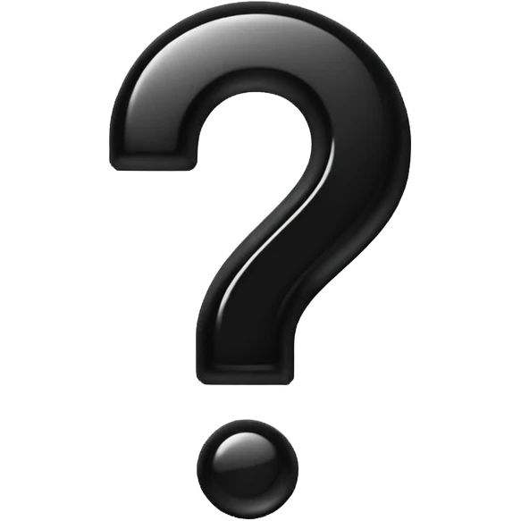 can you do one black question mark but make it transparent emoji