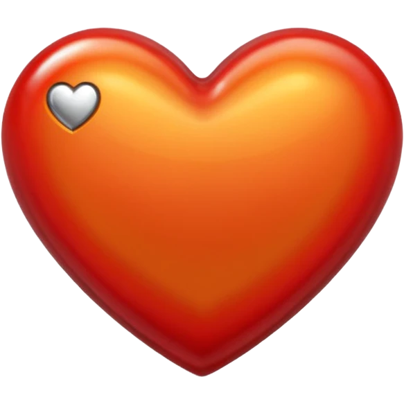 chrome orange red heart emoji