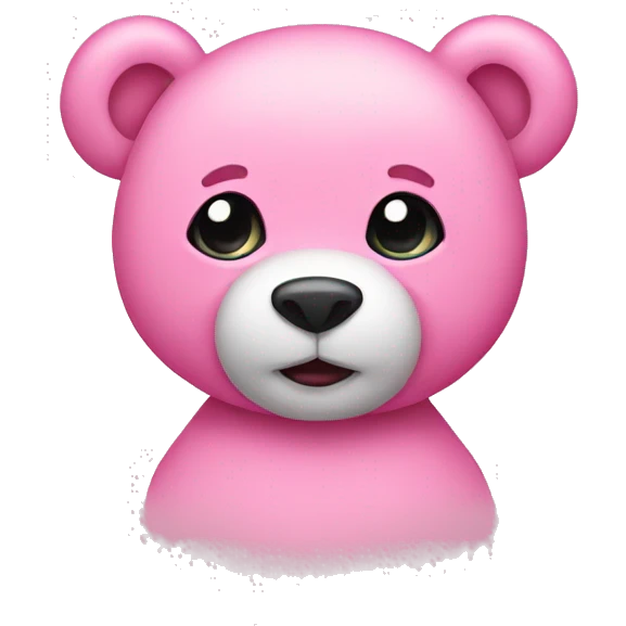 Pink teddy bear emoji