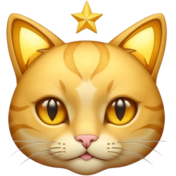 A star with a cat face emoji