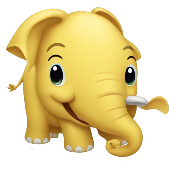 yellow laughing elephent emoji
